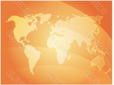 World map waves