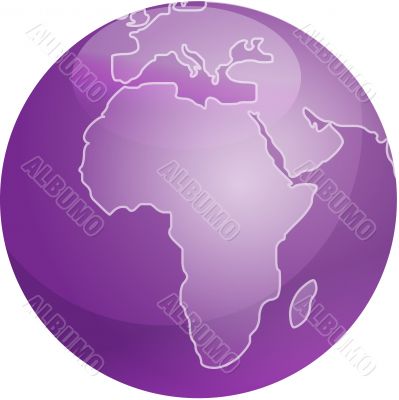 Map of Africa sphere