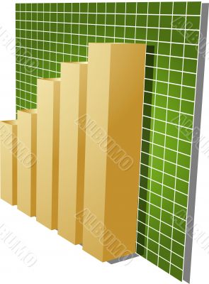 Financial barchart illustration