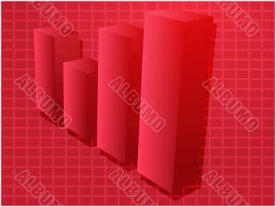 Financial barchart illustration