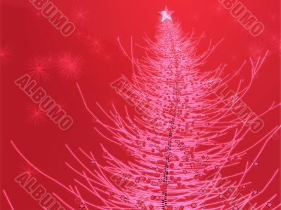 Sparkly christmas tree illustration