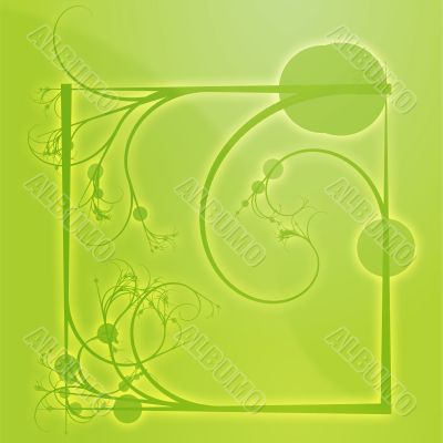 Floral border frame square