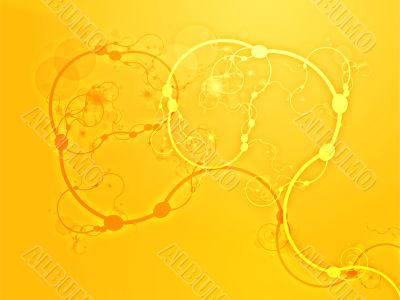 Abstract swirly floral grunge illustration