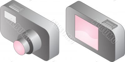 Digital compact camera illustration