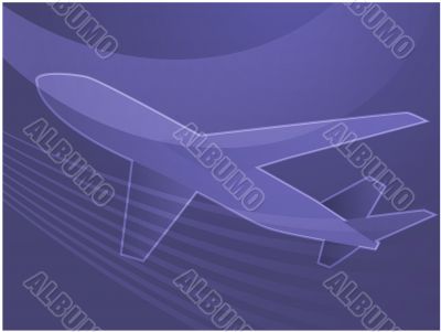 Air travel airplane illustration