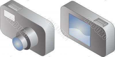Digital compact camera illustration