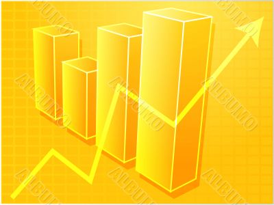 Financial barchart illustration