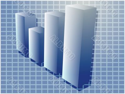 Financial barchart illustration