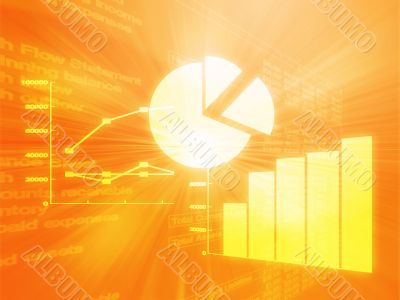 Spreadsheet business charts illustration