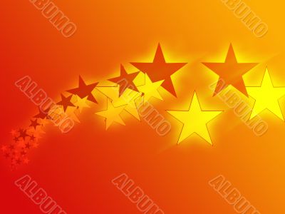 Flying stars illustration