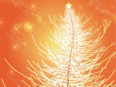 Sparkly christmas tree illustration