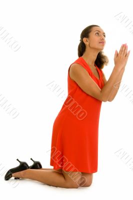 woman prays