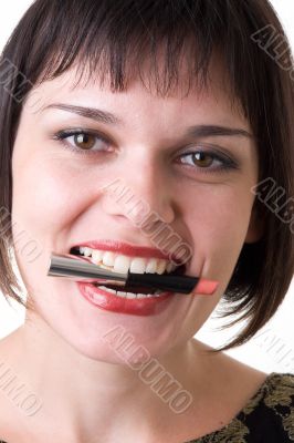woman with lipstick