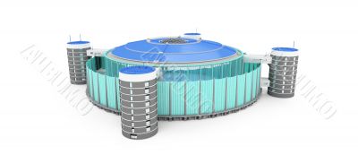 stadium over white
