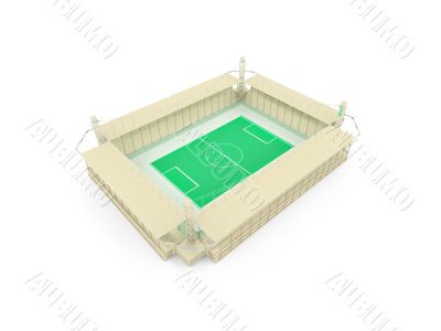 stadium over white