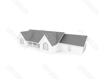 house over white