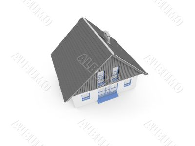 house over white