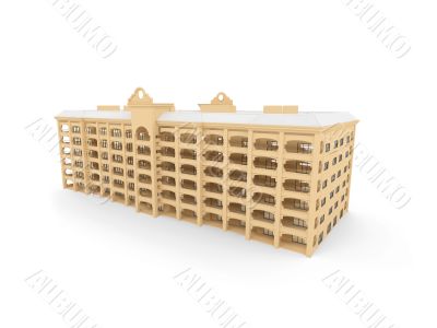 big hotel over white