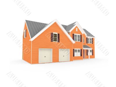 house over white
