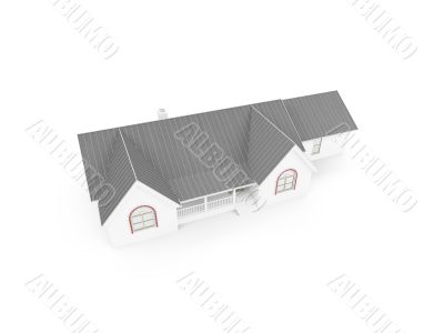 house over white