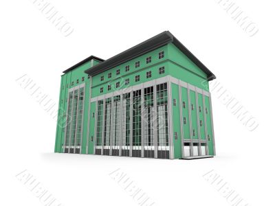 big house over white