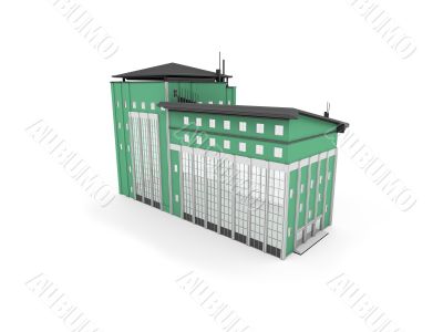 big house over white
