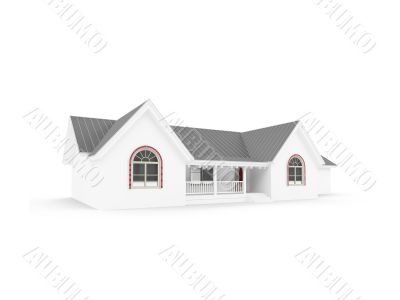 house over white
