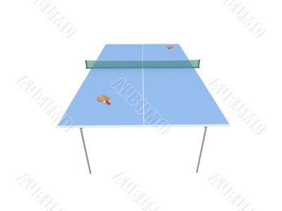 pingpong table over white