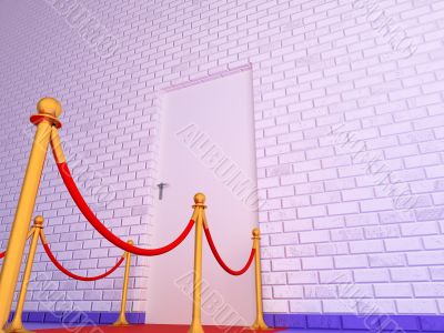 vip door and old wall