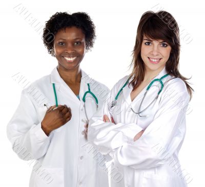 Two women doctor