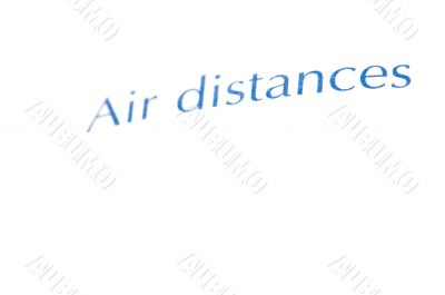 Air distances
