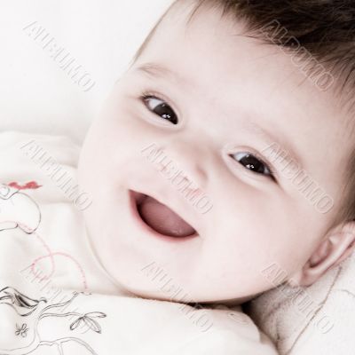 Smiling happy baby