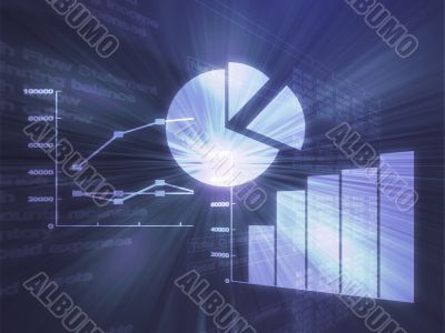 Spreadsheet business charts illustration