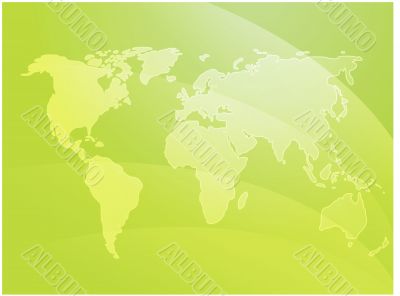 World map waves