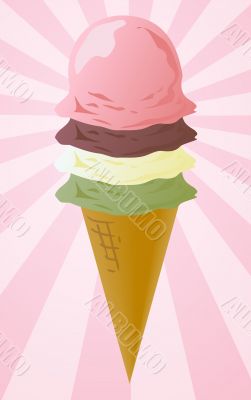Ice cream cone illustration