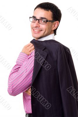 smiling man with glasses