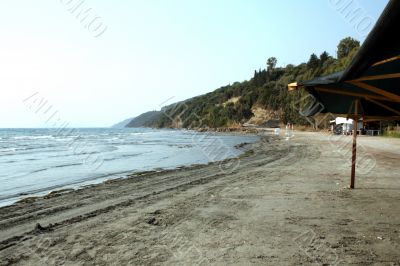 Empty beach in Greece