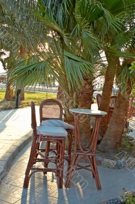 Furniture in resort.