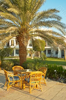 Furniture in resort.