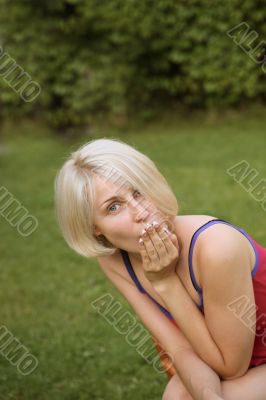 Portrait of a beautiful young lady smiling