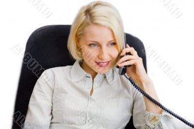 Young businesswoman talk on the phone