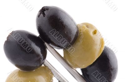 fork with olive macro