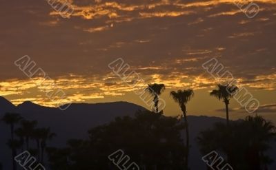 Sunset over Palm Springs