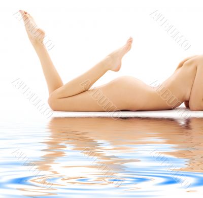 torso of relaxed naked woman