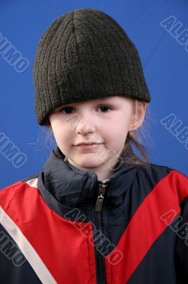 girl in adult clothes