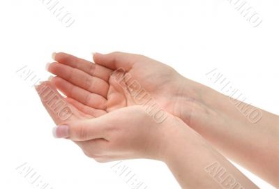 joined female hands