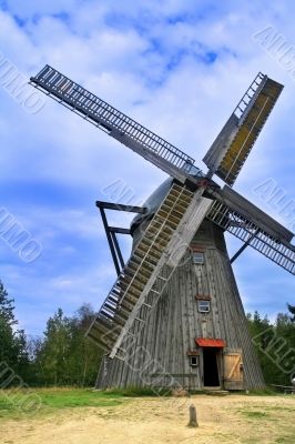 wooden windmill