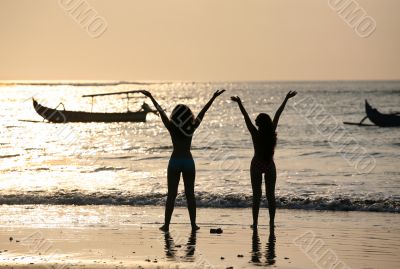 Two silhouettes