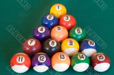 billiard-table with fifteen balls