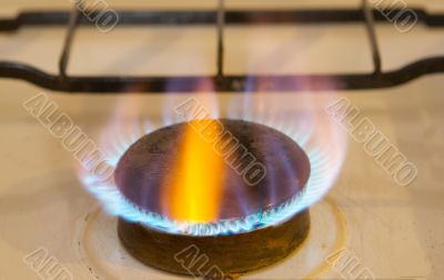 Photo of flames of kitchen